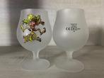 19/ Lot de 2 Verres Cuvée des Trolls M11 contenance 25cl, Verzamelen, Ophalen of Verzenden, Zo goed als nieuw, Bierglas
