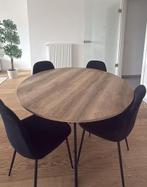 Table ronde 120 cm bois & pieds noirs – style moderne, Maison & Meubles, Tables | Tables à manger, Quatre personnes, Rond, Autres essences de bois