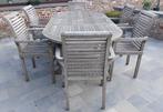 Tuinmeubels Teak, Tuin en Terras, Ophalen, Gebruikt, 6 zitplaatsen, Teakhout
