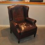 Schaapsleren oorfauteuil King's Design, Antiek en Kunst, Ophalen of Verzenden