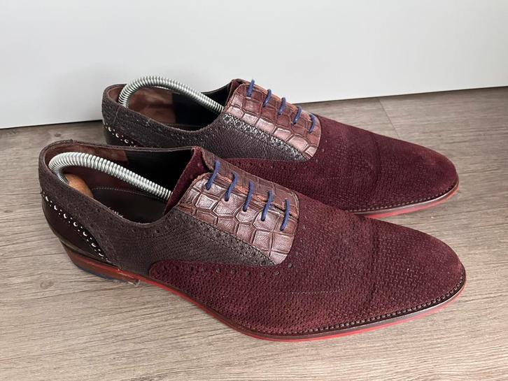 Floris van Bommel herenschoenen maat 9.5 / 43.5, Kleding | Heren, Schoenen, Zo goed als nieuw, Veterschoenen, Overige kleuren