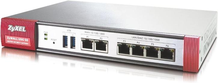ZyXEL Zywall USG 50 (2 stuks) Unified Security Gateway, Computers en Software, Netwerk switches, Gebruikt, Ophalen