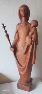 Statue Vierge en chêne 84 cm, Antiquités & Art, Enlèvement ou Envoi