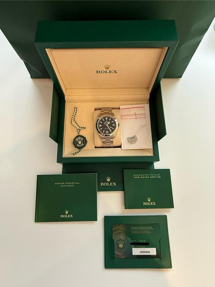 Rolex Explorer I 40mm (224270), Handtassen en Accessoires, Horloges | Heren, Zo goed als nieuw, Polshorloge, Rolex, Staal, Staal
