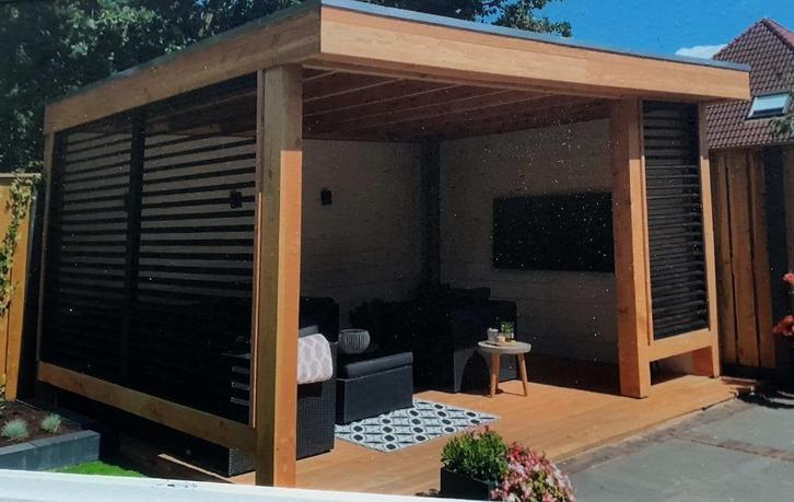 Glaspaneel, gehard glas, afm 217x283cm, 12mm dik.goede staat, Tuin en Terras, Overkappingen, Zo goed als nieuw, Serre, Ophalen