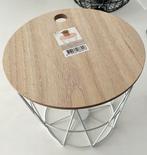 Metalen mand met houten deksel, Ophalen of Verzenden, Nieuw, Mand