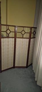Art Deco kamerscherm in drie delen, scharnierend 2 kanten, Huis en Inrichting, Woonaccessoires | Kamerschermen, Ophalen, Gebruikt