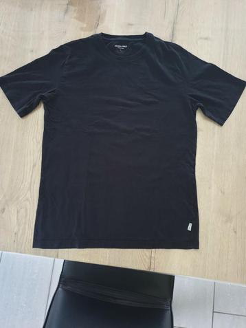 Zwarte effen T-shirt Jack & Jones maat Small beschikbaar voor biedingen