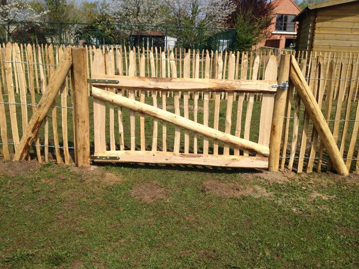 Kastanje tuinpoort - eigen productie, Tuin en Terras, Tuinpoorten, Nieuw, Draaipoort, Hout, Ophalen