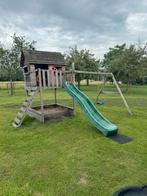Speelhuis met glijbaan en zandbak, Kinderen en Baby's, Speelgoed | Buiten | Speelhuisjes, Ophalen, Gebruikt, Hout