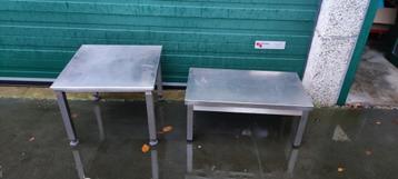 table en acier inoxydable (2 pièces différentes) hauteur 47, Enlèvement, Utilisé
