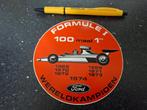 Vintage sticker Formule 1 Ford 100 x kampioen jaren 60-70, Verzamelen, Ophalen of Verzenden, Zo goed als nieuw, Auto of Motor