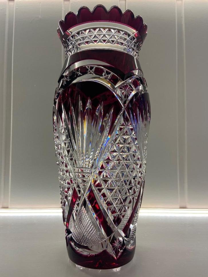 Val Saint Lambert- Val - Vase Andover taillé « Léon » (1926), Antiquités & Art, Antiquités | Verre & Cristal, Enlèvement ou Envoi