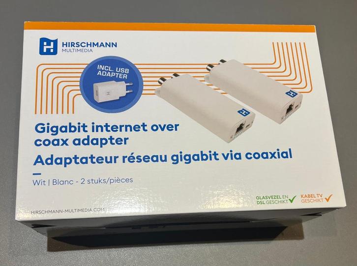 Hirschmann Multimedia Moca netwerk via Coax, Computers en Software, Powerlines, Nieuw, Ophalen of Verzenden