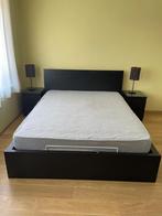 Lit, Huis en Inrichting, Slaapkamer | Bedden, Ophalen, Gebruikt, Zwart, Tweepersoons