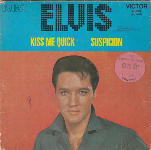 45T: Elvis Presley: Kiss me quick  Rock, Cd's en Dvd's, Vinyl Singles, Gebruikt, Single, Rock en Metal, 7 inch, Ophalen of Verzenden