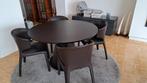 ronde tafel + 4 stoelen, Ophalen, Gebruikt