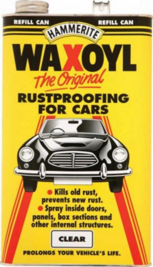 Waxoyl Anti roest - Blank of Zwart- Blik of Spuitbus, Auto-onderdelen, Klein materiaal, Amerikaanse onderdelen, Ford, Mini, Oldtimer onderdelen