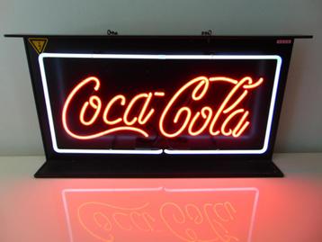 Belle publicité au néon de Coca Cola, Enlèvement, Utilisé, Table lumineuse ou lampe (néon)