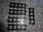 duplo, set van 5 zwarte, rechte rails voor manueel treintje, Ophalen of Verzenden, Duplo