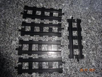 duplo, set van 5 zwarte, rechte rails voor manueel treintje beschikbaar voor biedingen