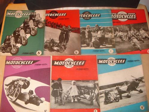 MOTOCYCLES Lot de 7 Anciennes Revues 1951, Livres, Motos, Utilisé, Général, Enlèvement ou Envoi