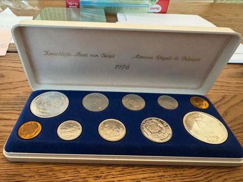 Setje munt 1976 (2x zilveren 250fr), Postzegels en Munten, Munten | België, Setje, Zilver, Ophalen of Verzenden