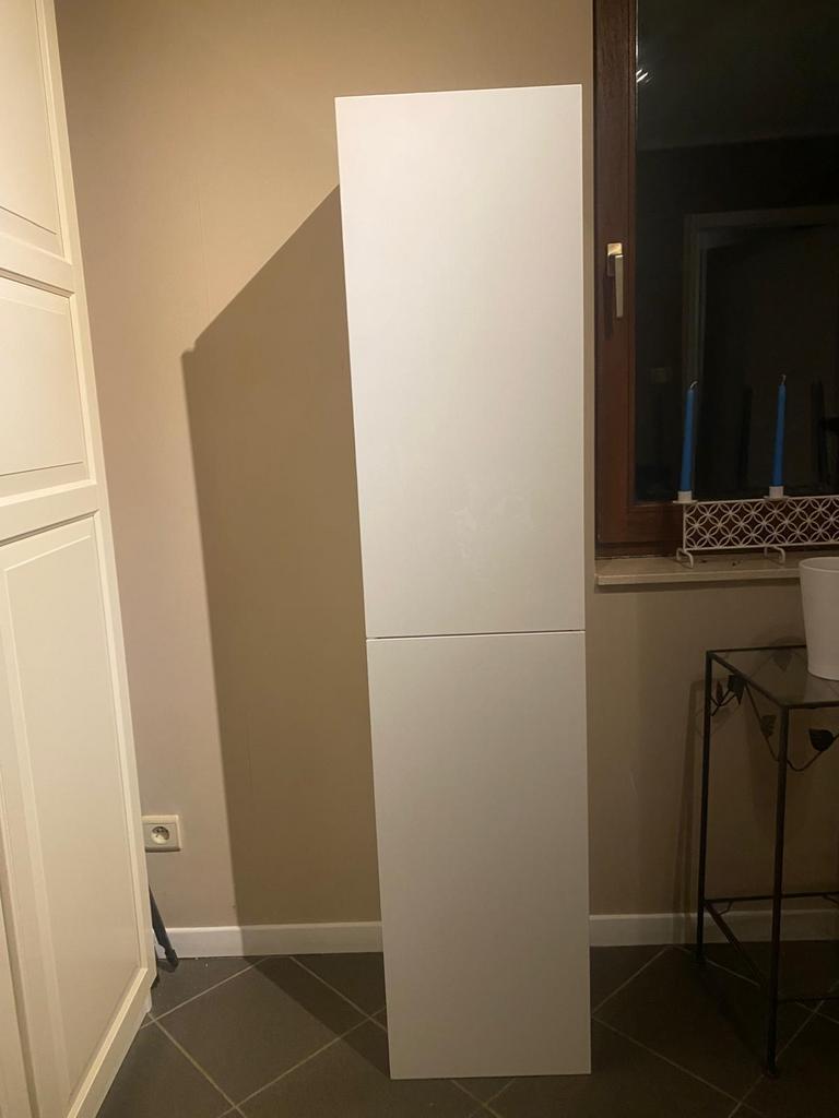 Meuble colonne salle de bain blanc brillant à suspendre, Ophalen, Zo goed als nieuw