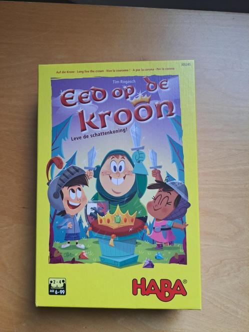 HABA - Eed op de kroon, Hobby en Vrije tijd, Gezelschapsspellen | Bordspellen, Zo goed als nieuw, Een of twee spelers, Drie of vier spelers