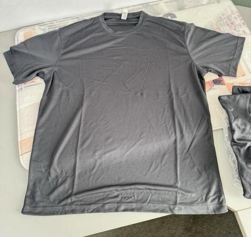 4 Stuks - Cool ademende T-shirt Hardlopen Sport Gym XL grijs, Kleding | Heren, T-shirts, Nieuw, Maat 56/58 (XL), Grijs, Ophalen of Verzenden