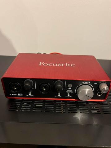 Scarlett Focusrite 2i2, Computers en Software, Geluidskaarten, Ophalen of Verzenden, Zo goed als nieuw