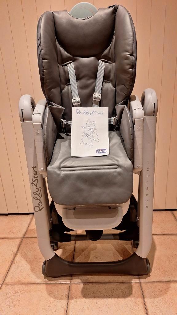 Chicco Polly 2 Start eetstoel, Kinderen en Baby's, Kinderstoelen, Zo goed als nieuw, Meegroeistoel, Aanschuifbaar, Afneembaar eetblad