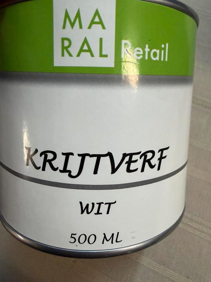 Witte krijtverf 0,5liter, Hobby & Loisirs créatifs, Bricolage, Neuf, Matériel, Enlèvement ou Envoi