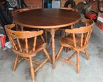 Ronde tafel + 4 stoelen bonanza stijl, Ophalen, Gebruikt