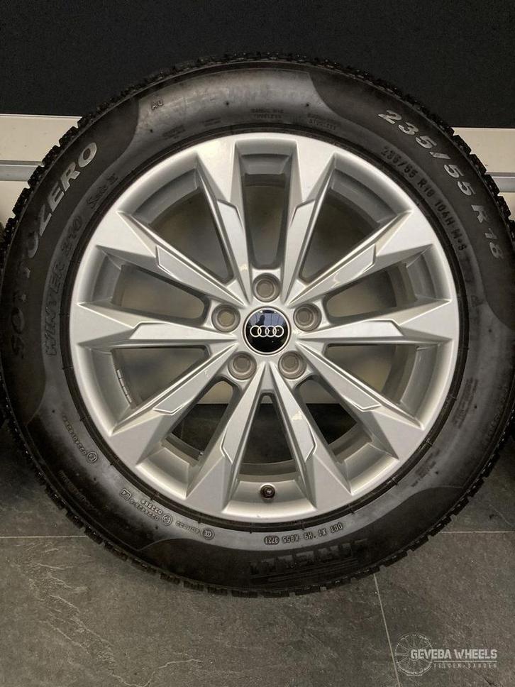18” originele Audi Q3 F3 velgen + Pirelli winterbanden 5x112, Auto-onderdelen, Banden en Velgen, Banden en Velgen, Winterbanden