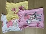 c&a set van 3 peppa pig t-shirts maat 122 in geel wit roze, Gebruikt, C&A, Meisje, Ophalen of Verzenden