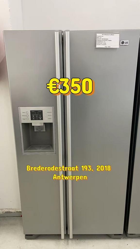 Tweedehands Amerikaanse koelkasten met garantie, Elektronische apparatuur, Koelkasten en IJskasten, Zo goed als nieuw, Ophalen