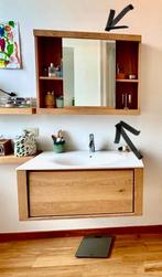 houten badkamerplank, Ophalen, Spiegelkast, 50 tot 100 cm, Zo goed als nieuw