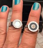 Prachtige Bvlgari ringen wit ( parelmoer), zwart met crystal, Ophalen of Verzenden, Zo goed als nieuw, Wit