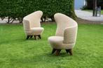 2X vintage fauteuil club design uit de jaren 80 st/ J Royere, Ophalen