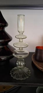 Glazen kandelaar, Huis en Inrichting, Woonaccessoires | Kandelaars en Kaarsen, Ophalen of Verzenden, Zo goed als nieuw, Kandelaar