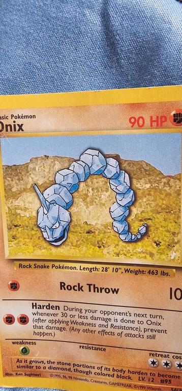 Pokémon kaart onix beschikbaar voor biedingen