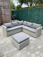 Loungeset 5-6 personen incl kussens en bijzit, Tuin en Terras, Tuinsets en Loungesets, Ophalen, Kunststof, Gebruikt, 6 zitplaatsen
