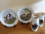 Assiettes et vases en porcelaine de Bavière, scène de chasse, Enlèvement ou Envoi