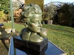 J. Dommisse Art Deco terracotta buste, Antiek en Kunst, Ophalen of Verzenden