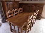 Volledige authentieke eiken eetplaats, Huis en Inrichting, Complete eetkamers, Ophalen, Gebruikt, Klassiek, 6 tot 8 stoelen
