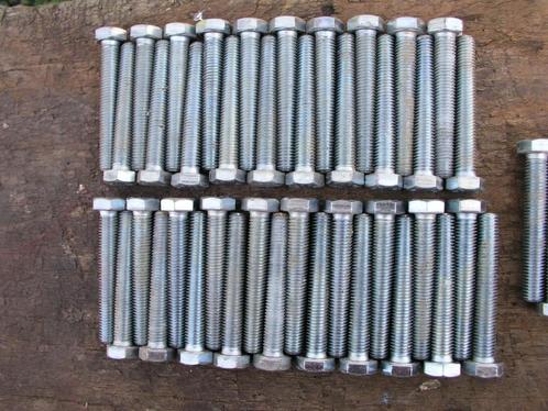 60 schroeven TH M12 x 80mm, galvanisch verzinkt, voldraad, Doe-het-zelf en Bouw, Gereedschap | Slijpmachines, Zo goed als nieuw