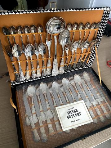 12-delig zilveren bestek (Swiss made) beschikbaar voor biedingen
