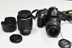 NIKON D3300 + 2 LENZEN, Ophalen of Verzenden, Zo goed als nieuw, Spiegelreflex, Nikon