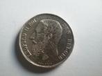 Zilveren muntstuk Leopold II België, Postzegels en Munten, Ophalen of Verzenden
